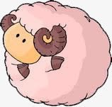 卡通粉色羊png免抠素材_88icon https://88icon.com 卡通 可爱 粉红色的小羊 粉色 羊