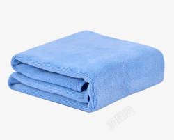 浅蓝色的一块洗车布素材