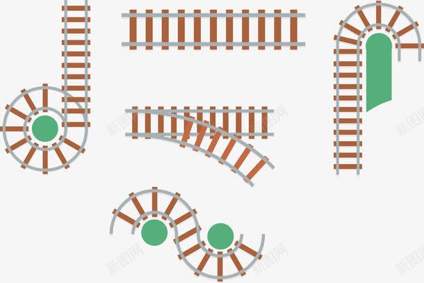 手绘火车道png免抠素材_88icon https://88icon.com 卡通 手绘 火车道 玩具车道 铁轨