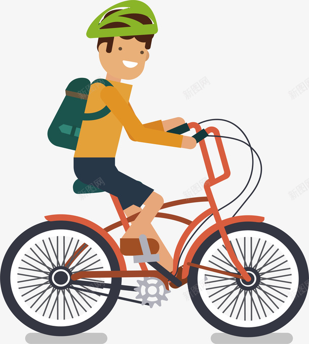 骑自行车的男孩矢量图eps免抠素材_88icon https://88icon.com 卡通男孩 矢量png 自行车 骑自行车 骑行 骑行男孩 矢量图
