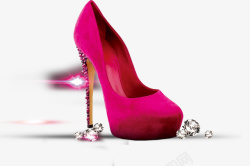 粉色高跟鞋装饰素材