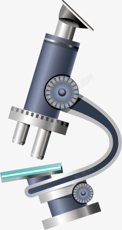 医学设备蓝色显微镜矢量图高清图片