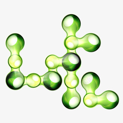 生化元素绿色背景矢量图素材