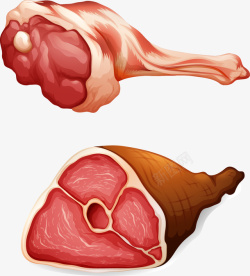 蟹腿肉制品手绘腿肉矢量图高清图片