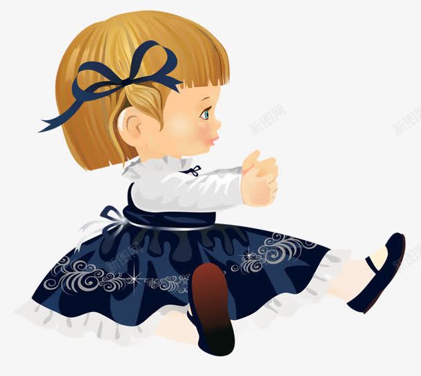 坐着伸手的女孩png免抠素材_88icon https://88icon.com 儿童 卡通 坐着的小朋友 童年 裙子