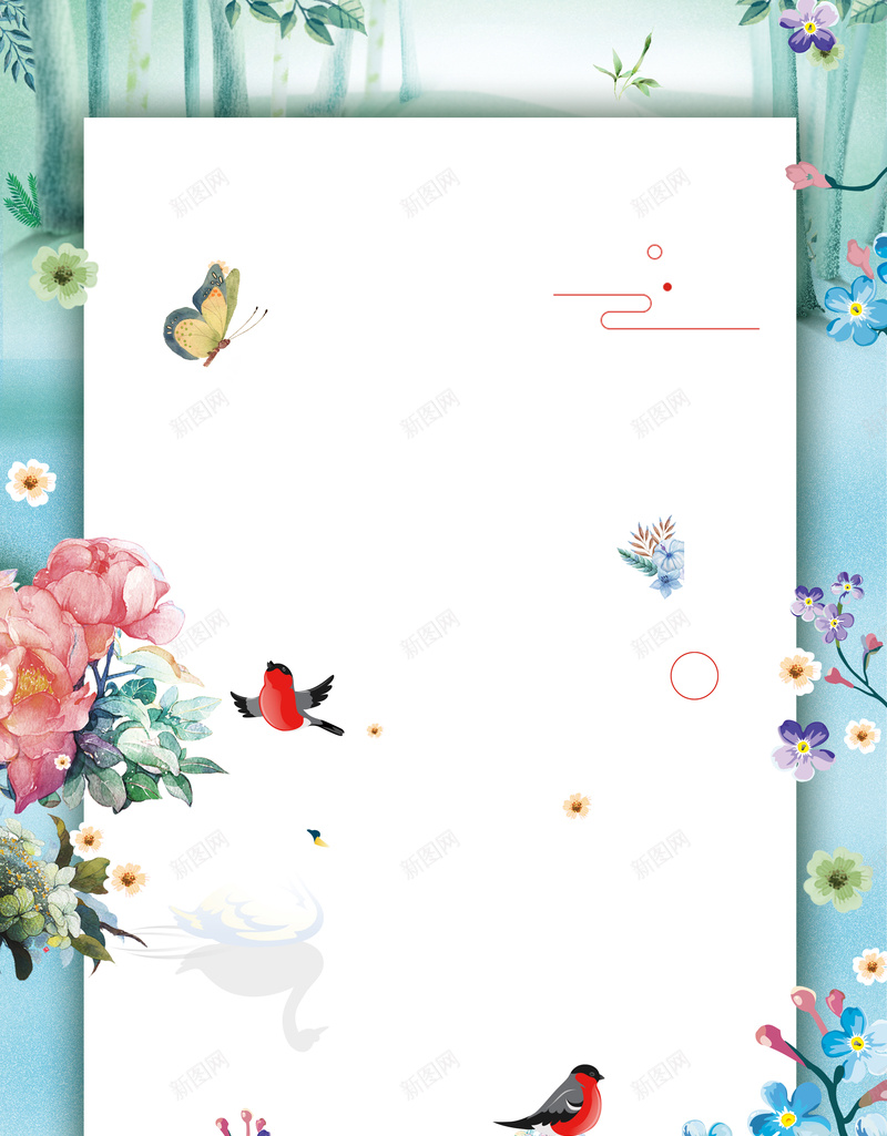 2018绿色手绘小清新春季上新海报psd设计背景_88icon https://88icon.com 2018 手绘 新品 春季 春季上新 植物 清新 花卉 边框 鲜花