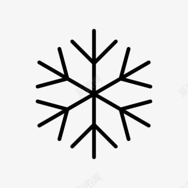 六角雪花符号图标图标