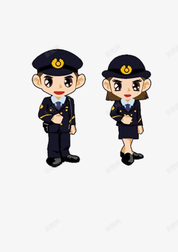 卡通警察png免抠素材_88icon https://88icon.com 卡通 男女 警察