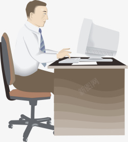 上班元素矢量图素材