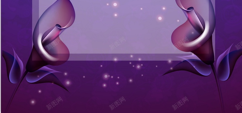 紫色喇叭花矢量图ai设计背景_88icon https://88icon.com 喇叭花 紫色 花卉 花朵 矢量图