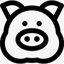 野生动物养殖猪图标高清图片