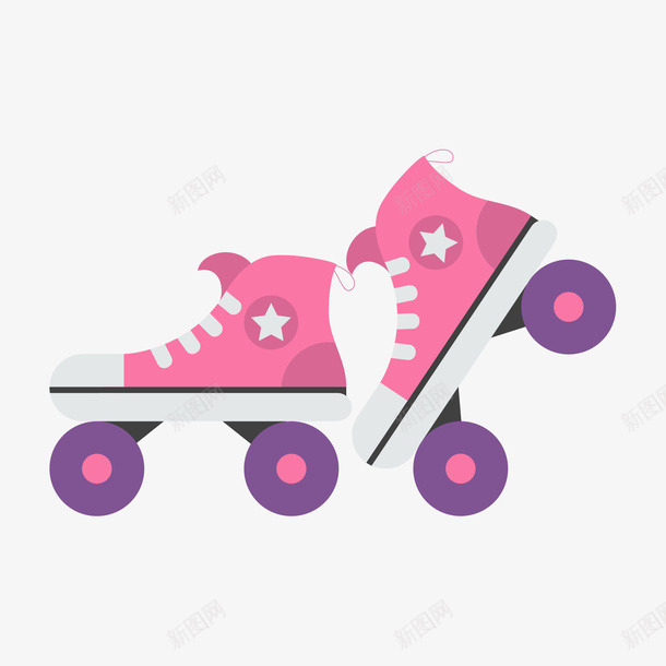 粉白色的女式轮滑鞋矢量图ai免抠素材_88icon https://88icon.com 女式 女式轮滑鞋 白色 白鞋 矢量图 粉色 紫色 轮滑鞋 鞋