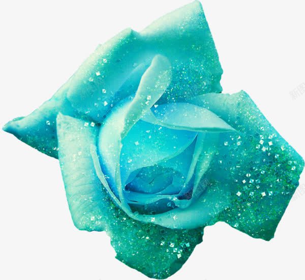 蓝色玫瑰png免抠素材_88icon https://88icon.com 玫瑰花 花朵 蓝色 鲜花