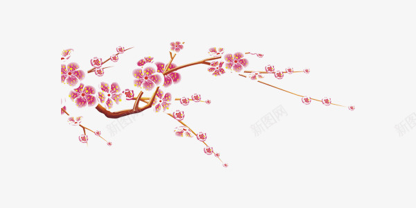 粉红色桃花简约图png免抠素材_88icon https://88icon.com 桃花 桃花矢量 桃花矢量图 桃花矢量素材 桃花素材库 浪漫 简约 粉红色