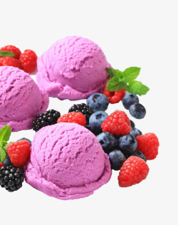粉红色冰淇淋球素材