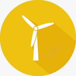 能源图标风力涡轮机清洁可再生能源的图标图标