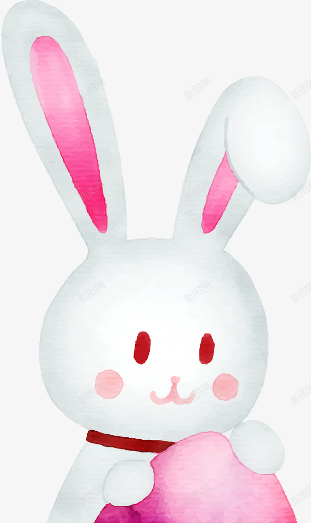 复活节抱着彩蛋的兔子png免抠素材_88icon https://88icon.com 可爱兔子 复活节 抱着彩蛋的兔子 水彩 白色兔子 节日