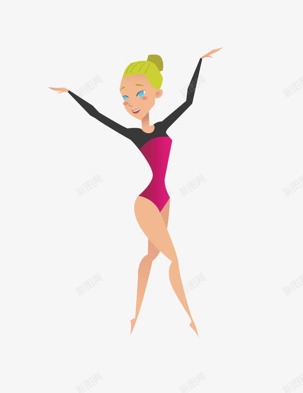 健美操女孩png免抠素材_88icon https://88icon.com 健美操 卡通女孩 手绘人物 舞蹈 运动女孩