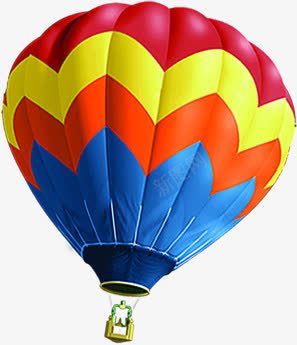 一只大彩色热气球png免抠素材_88icon https://88icon.com 一只 彩色 热气球