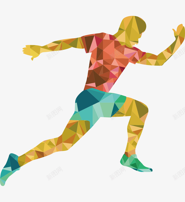 彩色几何运动员锻炼剪影矢量图ai免抠素材_88icon https://88icon.com 几何的运动员 平面运动员素材 彩色的运动员 运动员剪影 运动员锻炼 矢量图