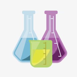 化学实验器具化学烧瓶化学实验矢量图高清图片