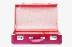 红色简约行李箱装饰图案素材