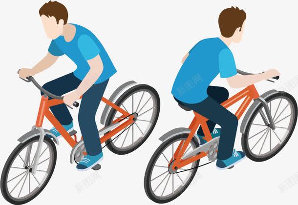 骑自行车的人png免抠素材_88icon https://88icon.com 扁平化 男生 自行车 骑自行车的人