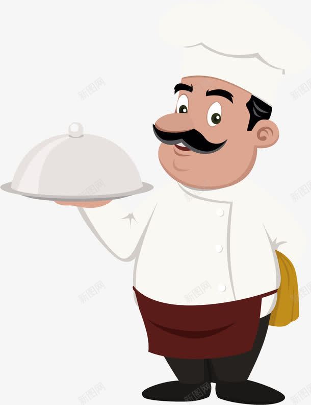 卡通人物厨师png免抠素材_88icon https://88icon.com 人物 卡通 厨师 帽子 盘子 简约