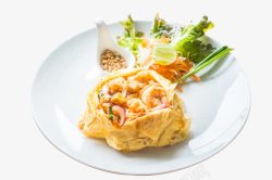 白色虾仁精美蛋包饭高清图片