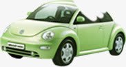 绿色Q版大众甲壳虫汽车素材