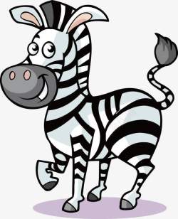 奇蹄目马科动物卡通斑马高清图片