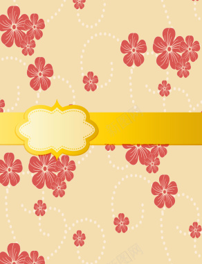 金色标签花纹花朵旧版装饰封面背景矢量图背景