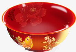红色瓷碗红色古风瓷碗高清图片