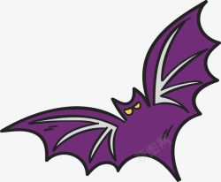 紫色蝙蝠矢量图素材