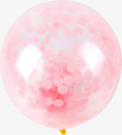 粉色圆片纸屑气球素材