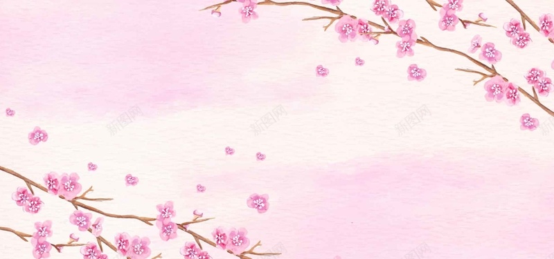 水彩质感底纹梦幻banner矢量图背景