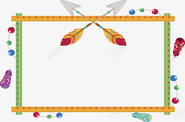 民族风羽毛装饰框矢量图ai免抠素材_88icon https://88icon.com 民族风 民族风装饰框 波西米亚 矢量png 羽毛边框 装饰框 矢量图