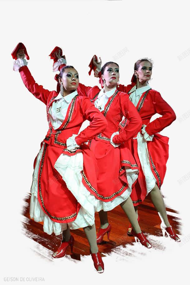 穿红色裙子跳舞的三人png免抠素材_88icon https://88icon.com 斗牛舞 穿红色裙子的人 跳舞的三人