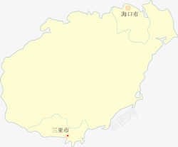 海南省地图矢量图素材