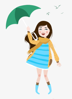 打伞的小女孩谷雨撑伞的小女孩高清图片