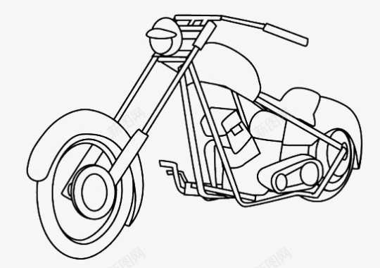 手绘线画手绘摩托车图标图标