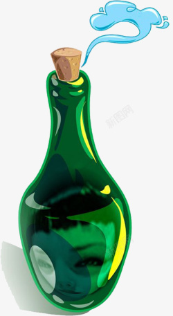 魔法绿瓶素材