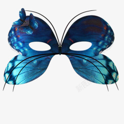 蓝蝴蝶面具素材