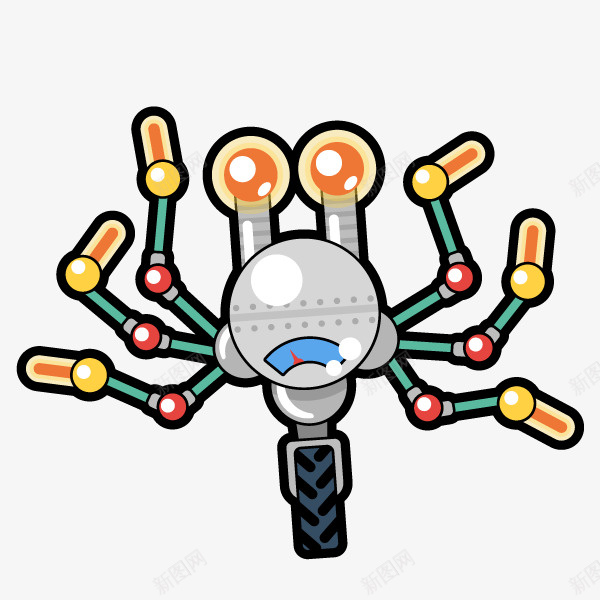 卡通科技机器人装饰手绘装饰png免抠素材_88icon https://88icon.com 动画人物机器人 动画游戏机器人 卡通机器人 手绘卡通科技机器人贴纸 机器人 海报设计