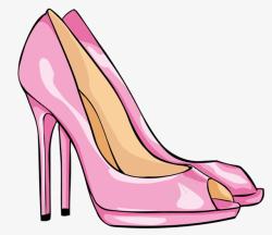粉色高跟鞋素材