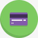 绿紫色银行卡图标图标