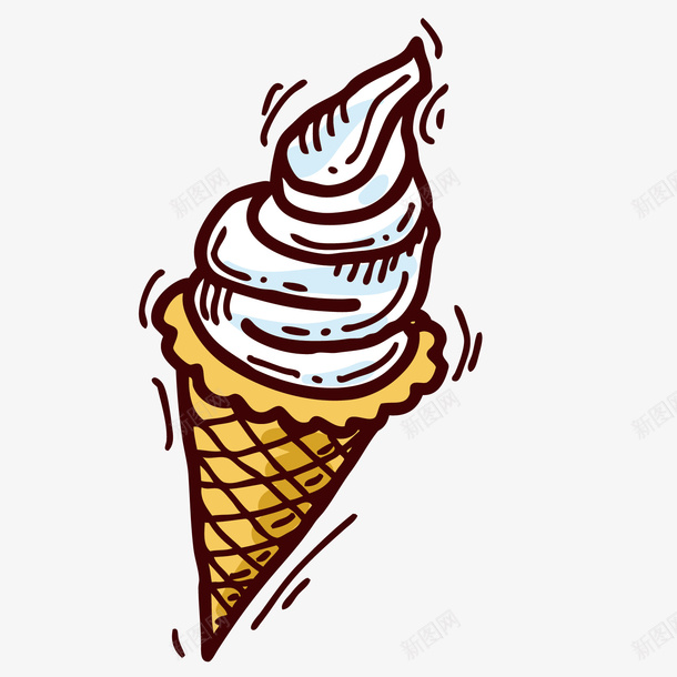 冰激凌矢量图ai免抠素材_88icon https://88icon.com 冰激凌 冰激凌矢量图 平面设计 手绘 矢量图