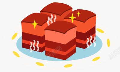 卡通红烧肉png免抠素材_88icon https://88icon.com 卡通 水彩红烧肉 红烧肉