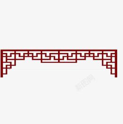 中国风门楣装饰元素素材
