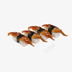 三只鳗鱼寿司餐饮食品素材